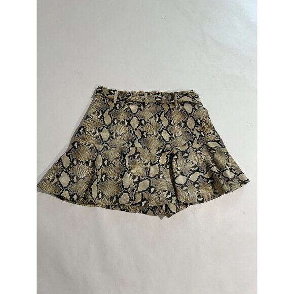 Zara Basic Snakeskin Skirt in Cream Black - Picture 4 of 5
